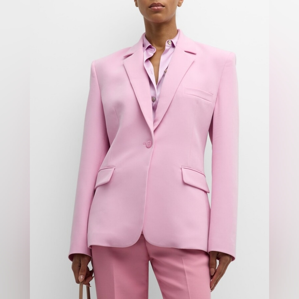 Lapointe Broad Shoulder Matte Crepe Single Breast… - image 1